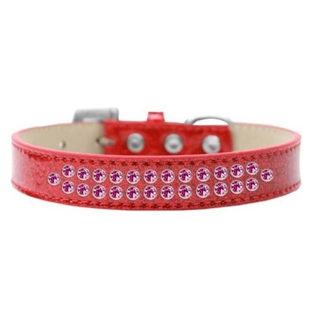 UNCONDITIONAL LOVE Two Row Bright Pink Crystal Dog CollarRed Ice Cream Size 14 UN851348